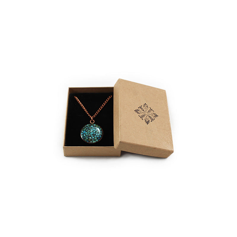 Turquoise Copper necklace, Firoozehkoobi, Copper, Turquoise, Z2-530