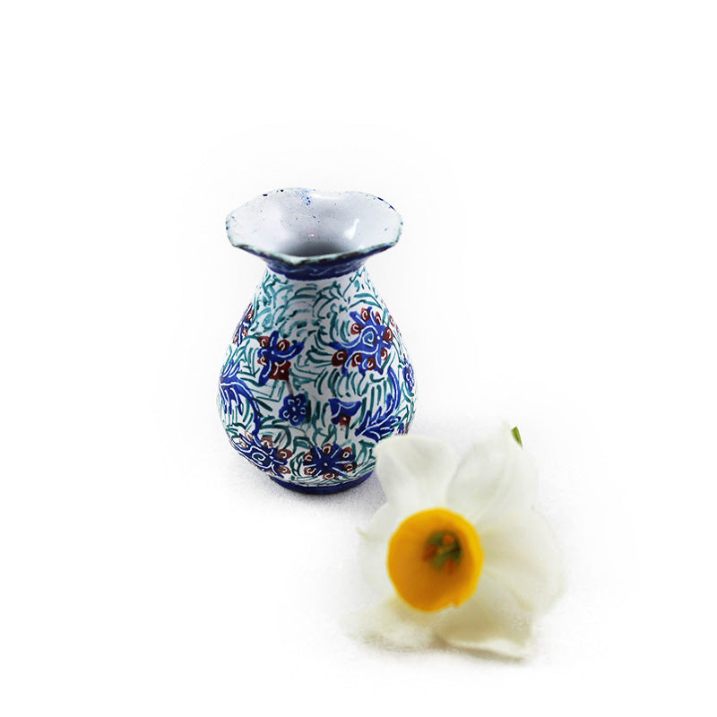 Mina Vase, Enamel Vase, Minakari, Enamel, Enamelling, miniature, Mina, M2-701