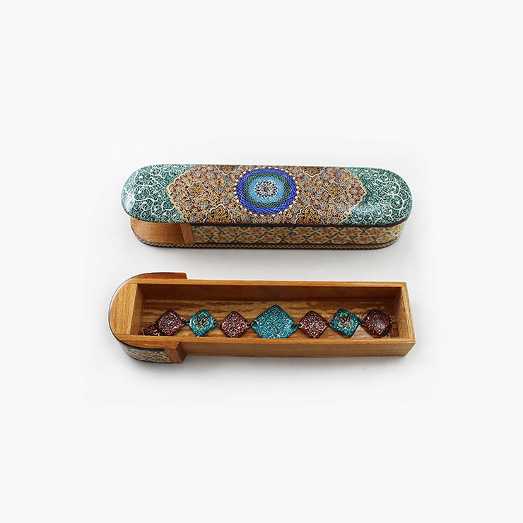 Watch Case, Inlaid pen holder khatam, khatam kari wooden, jewelry box , K2-184
